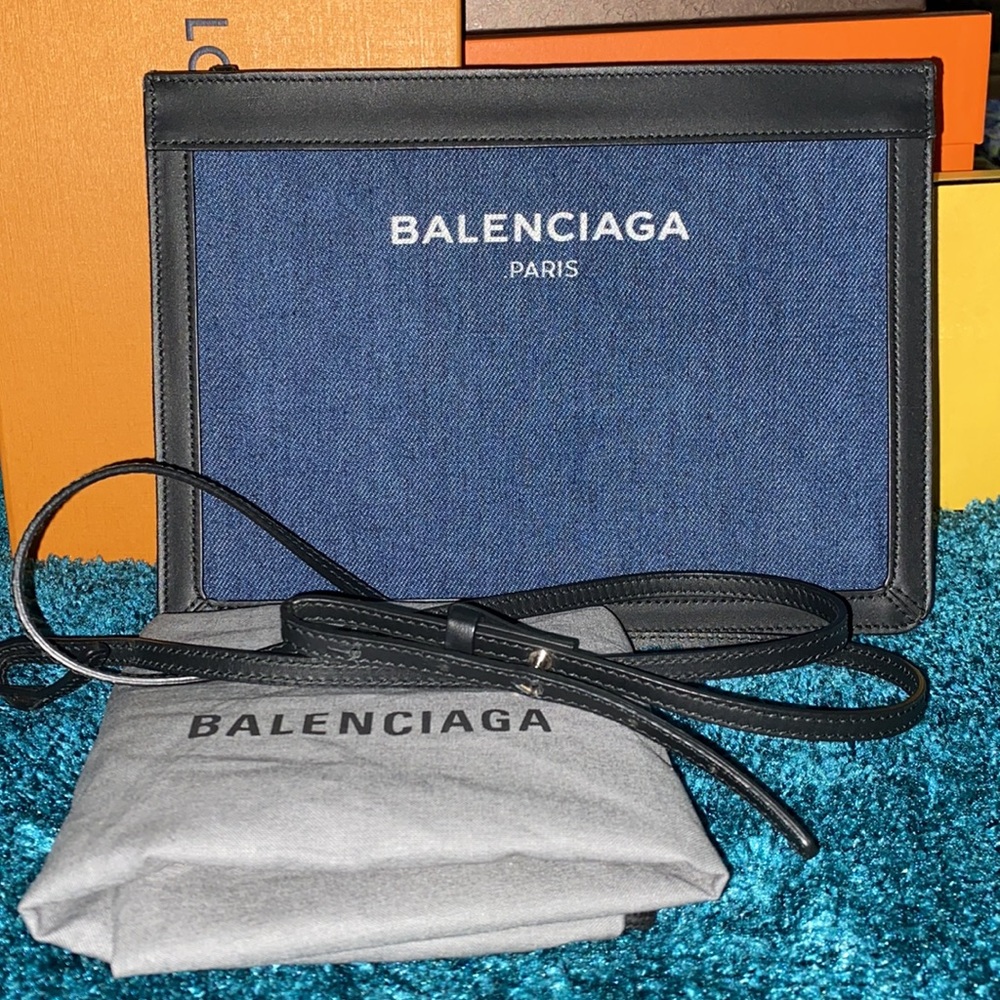 BALENCIAGA CLUTCH DEMIN 2Way/Authentic